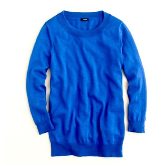 J. Crew Sweaters - J. CREW Blue Tippi 3/4 Sweater Merino Wool XS EUC